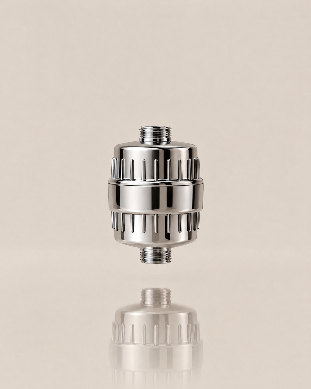 Calore Relief shower filter, chrome — included in the Year Kit