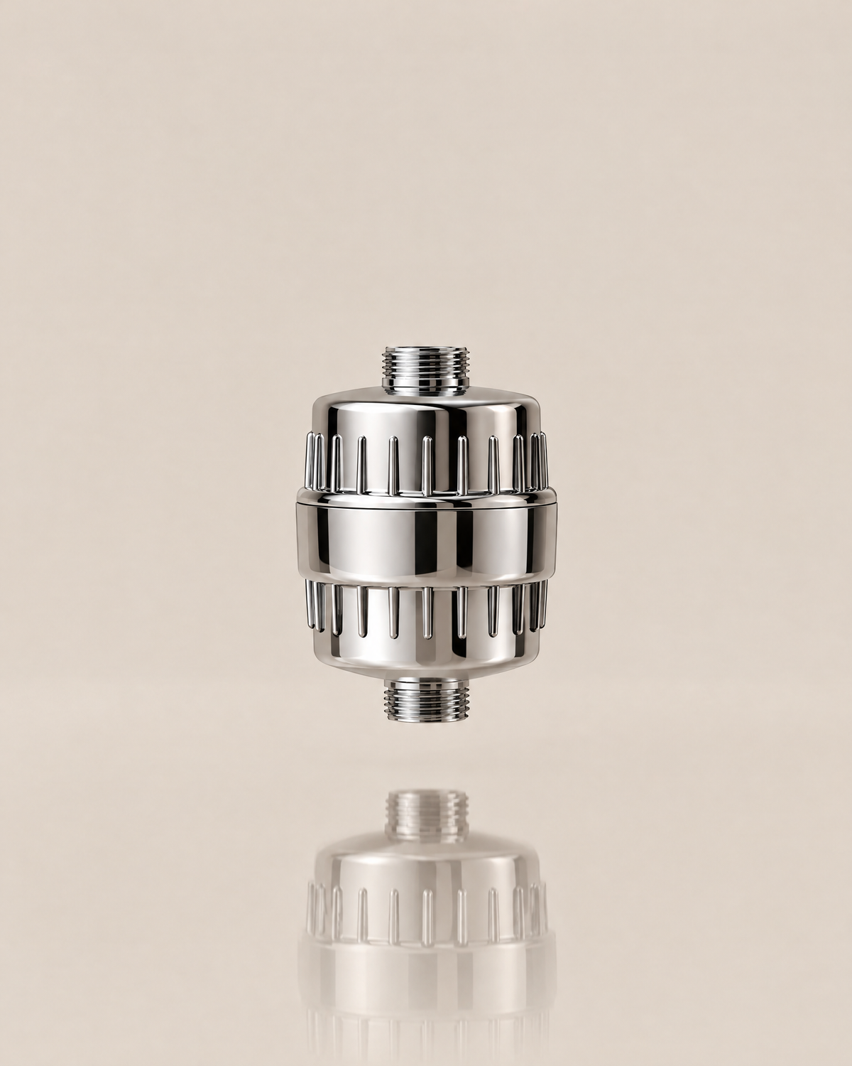 Calore Relief shower filter, polished chrome housing