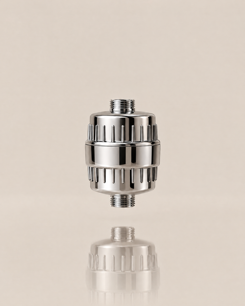 Calore Relief shower filter, polished chrome housing
