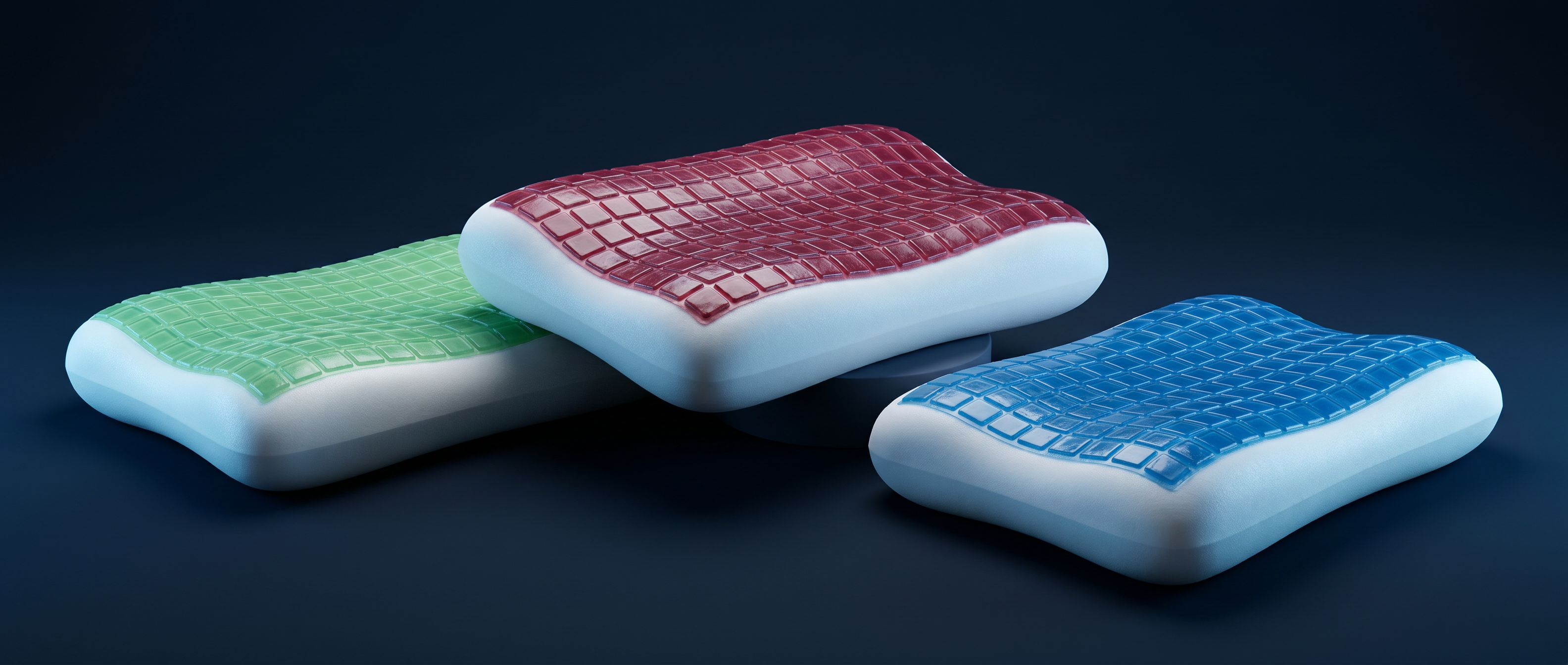 Calore Cooling Pillow — three colorways